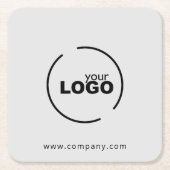 Professionele moderne zakelijke Logo grijs Kartonnen Onderzetters (Voorkant)