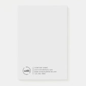 Professionele moderne zakelijke Logo grijs Post-it® Notes (Voorkant)