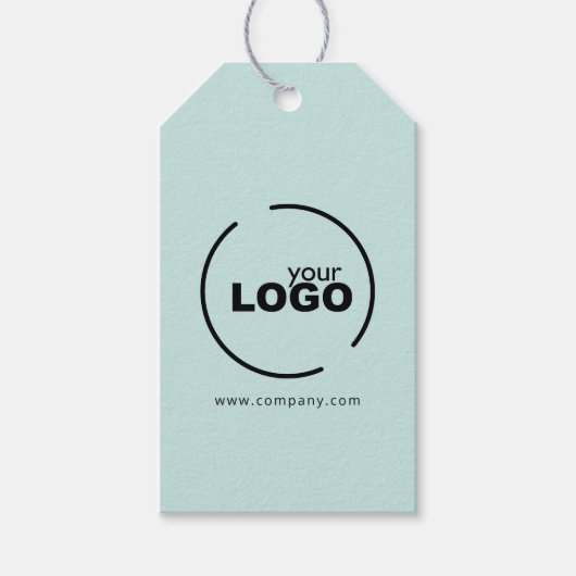 Professionele moderne zakelijke Logo lichte Turquo Cadeaulabel (Voorkant)