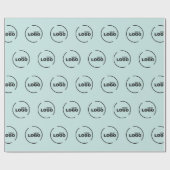 Professionele moderne zakelijke Logo lichte Turquo Cadeaupapier (Vlak)