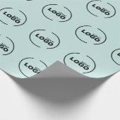 Professionele moderne zakelijke Logo lichte Turquo Cadeaupapier (Hoek)