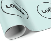 Professionele moderne zakelijke Logo lichte Turquo Cadeaupapier (Rol Hoek)