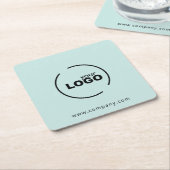 Professionele moderne zakelijke Logo lichte Turquo Kartonnen Onderzetters (Schuin)