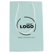Professionele moderne zakelijke Logo lichte Turquo Medium Cadeauzakje (Voorkant)