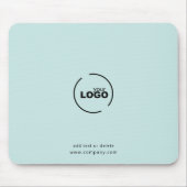 Professionele moderne zakelijke Logo lichte Turquo Muismat (Voorkant)