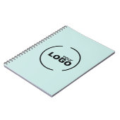 Professionele moderne zakelijke Logo lichte Turquo Notitieboek (Linkerzijde)