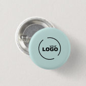 Professionele moderne zakelijke Logo lichte Turquo Ronde Button 3,2 Cm (Voorkant /achterkant)