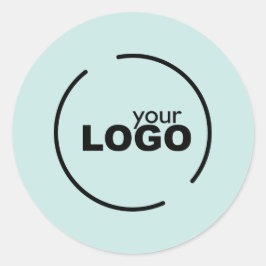 Professionele moderne zakelijke Logo lichte Turquo Ronde Sticker