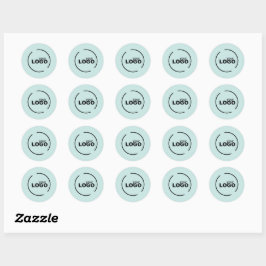 Professionele moderne zakelijke Logo lichte Turquo Ronde Sticker