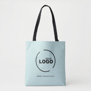 Professionele moderne zakelijke Logo lichte Turquo Tote Bag