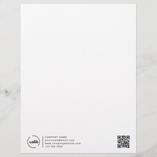 Professionele moderne zakelijke Logo QR-code Briefhoofd (Voorkant)