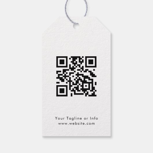 Professionele moderne zakelijke Logo QR-code Cadeaulabel (Achterkant)