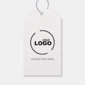 Professionele moderne zakelijke Logo QR-code Cadeaulabel (Voorkant)