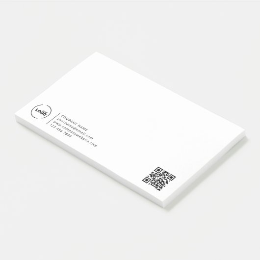 Professionele moderne zakelijke Logo QR-code Post-it® Notes (Schuin)