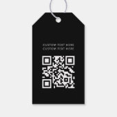 Professionele moderne zakelijke Logo QR-code zwart Cadeaulabel (Achterkant)