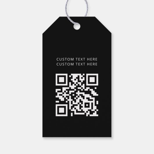 Professionele moderne zakelijke Logo QR-code zwart Cadeaulabel (Achterkant)