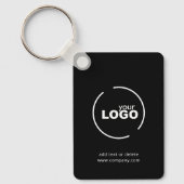 Professionele moderne zakelijke Logo QR-code zwart Sleutelhanger (Voorkant)