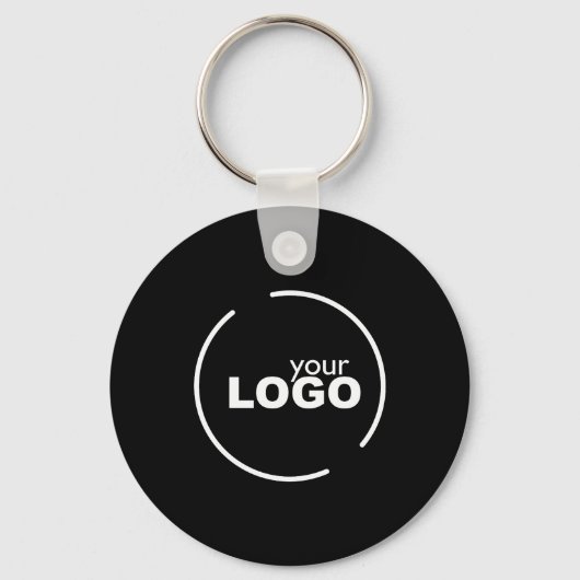 Professionele moderne zakelijke Logo QR-code zwart Sleutelhanger (Voorkant)