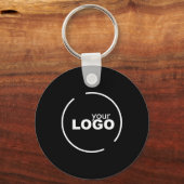 Professionele moderne zakelijke Logo QR-code zwart Sleutelhanger (Voorkant)