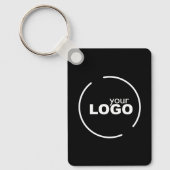 Professionele moderne zakelijke Logo QR-code zwart Sleutelhanger (Voorkant)