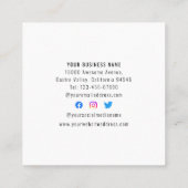 Professionele moderne zakelijke Logo sociale media Klantenkaartje (Achterkant)