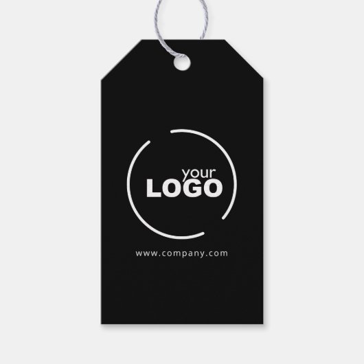 Professionele, moderne zakelijke Logo zwart Cadeaulabel (Voorkant)