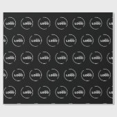 Professionele, moderne zakelijke Logo zwart Cadeaupapier (Vlak)