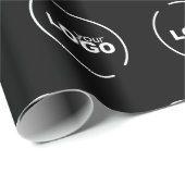 Professionele, moderne zakelijke Logo zwart Cadeaupapier (Rol Hoek)