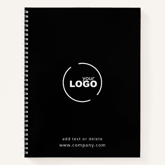 Professionele, moderne zakelijke Logo zwart Notitieboek (Voorkant)