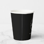 Professionele, moderne zakelijke Logo zwart Papieren Bekers (Rechts)