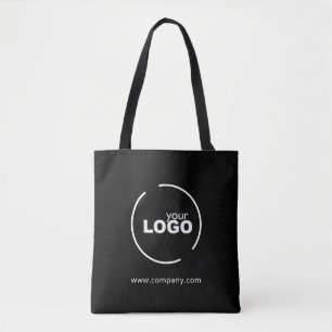 Professionele, moderne zakelijke Logo zwart Tote Bag