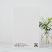 Professionele Moderne zakelijke QR-code voor profe Briefpapier (Staand voorkant)