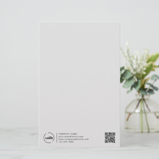 Professionele Moderne zakelijke QR-code voor profe Briefpapier (Staand voorkant)