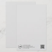 Professionele Moderne zakelijke QR-code voor profe Briefpapier (Voorkant / Achterkant)