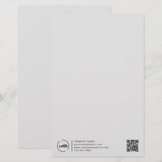 Professionele Moderne zakelijke QR-code voor profe Briefpapier (Voorkant / Achterkant)