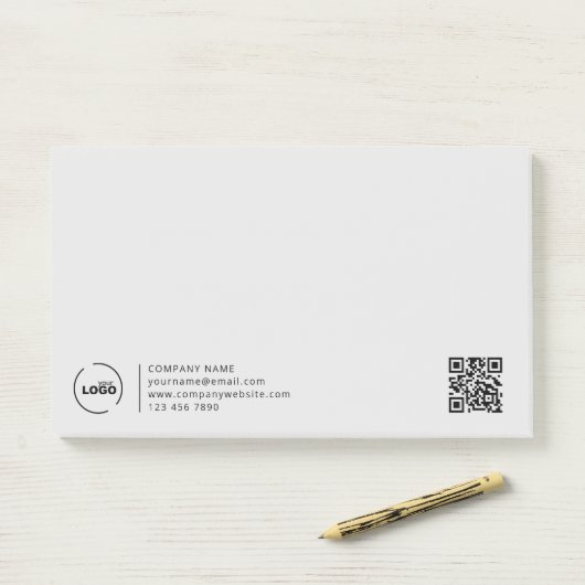 Professionele Moderne zakelijke QR-code voor profe Post-it® Notes (Op bureau)
