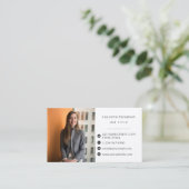 Professionele moderne zakelijke werknemer foto-Log Visitekaartje (Staand voorkant)