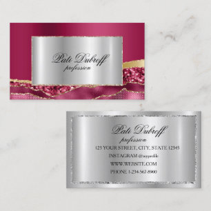 Professionele moderne zakelijke zilveren wenkbrauw visitekaartje