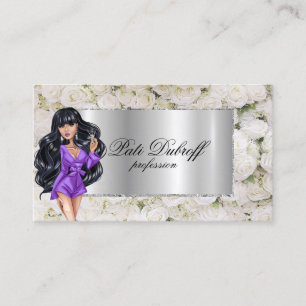 Professionele moderne zakelijke zilveren wenkbrauw visitekaartje