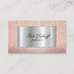 Professionele moderne zakelijke zilveren wenkbrauw visitekaartje