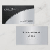 Professionele, moderne, zilvercomputer repareren visitekaartje (Voorkant / Achterkant)