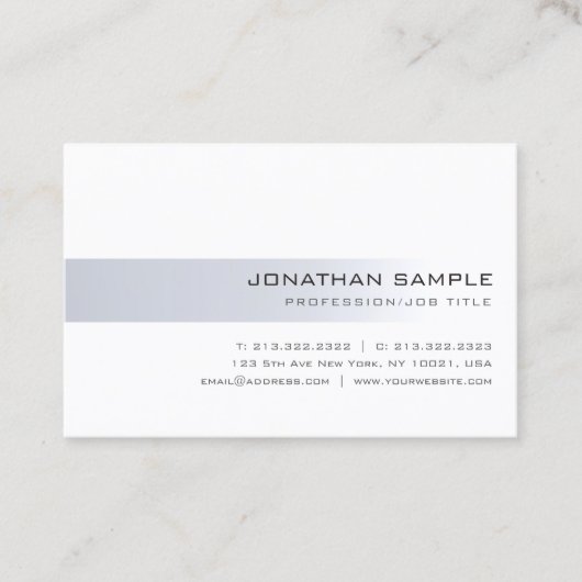 Professionele, moderne, zilverkleurige behuizing visitekaartje (Voorkant)