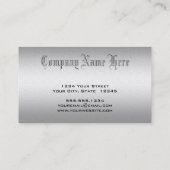 Professionele, moderne, zilvermetallische EU Visitekaartje (Achterkant)