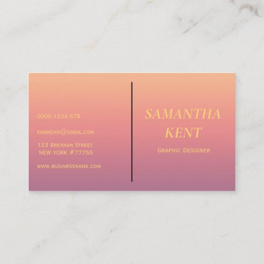 Professionele Moderne zoete bloemen Visitekaartje (Achterkant)