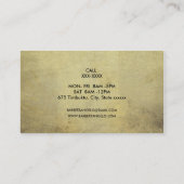 Professionele Moderne Zwart Goud Eenvoudige Kapper Visitekaartje (Achterkant)