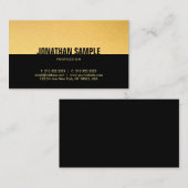 Professionele Moderne Zwart Goud Elegante Sjabloon Visitekaartje (Voorkant / Achterkant)
