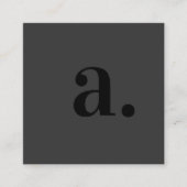 Professionele Moderne Zwart Minimalistische qr-cod Vierkante Visitekaartje (Voorkant)