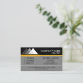 Professionele moderne zwart-wit en grijs visitekaartje (Staand voorkant)