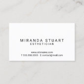 Professionele Moderne Zwart-Wit Huidverzorging Visitekaartje (Achterkant)