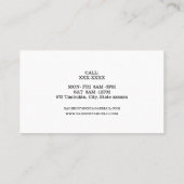 Professionele Moderne Zwart Wit Kapper Visitekaartje (Achterkant)